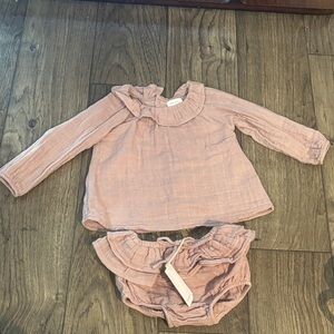 Jamie Kay Blush Baby Bloomers with Ruffles